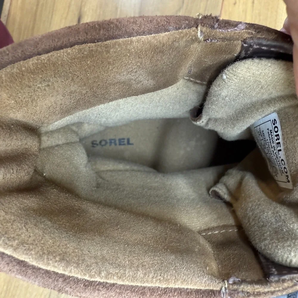 Sorel Cheyanne Waterproof Boots mens 13 Brown Nubuck Snow
